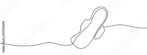 continuous line sanitary napkin line art vector Edit Stroke.