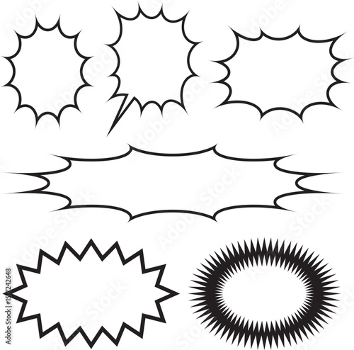爆発のふきだしセット