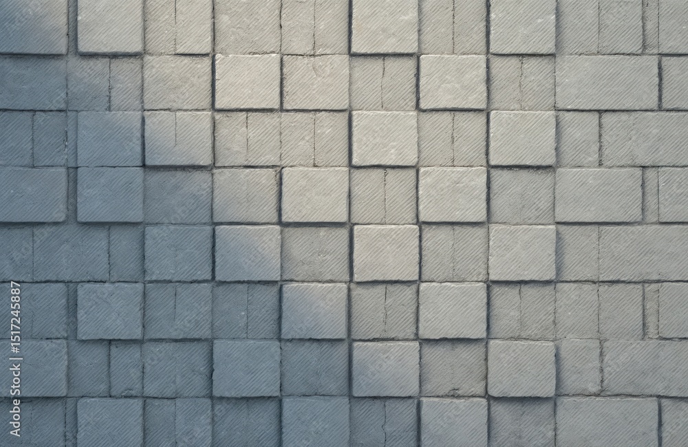 Obraz premium Seamless texture of gray street tiles. Pattern of sidewalk tiles. Rough textured blocks. Concrete surface background design. Abstract paving, stone blocks. Construction industry materials, floor.