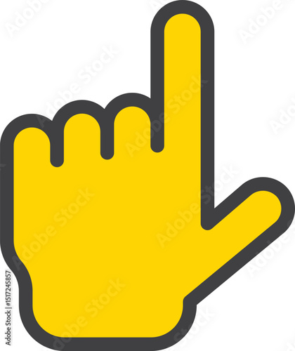 指差しをしているシンプルな手のアイコン