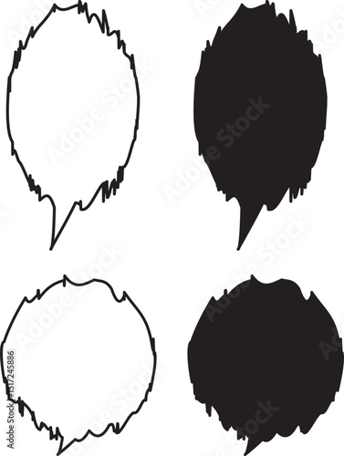 ホラー調のふきだしセット