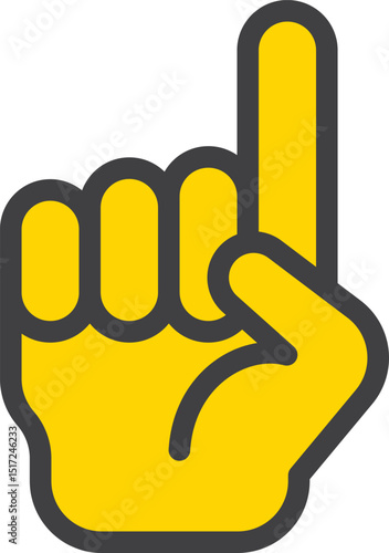 指差しをしているシンプルな手のアイコン