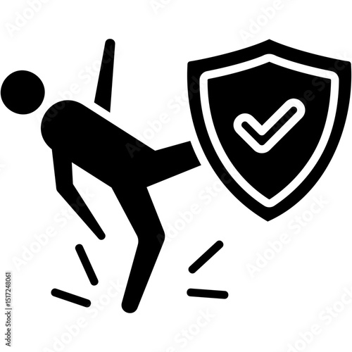 Fall Accident Insurance Icon