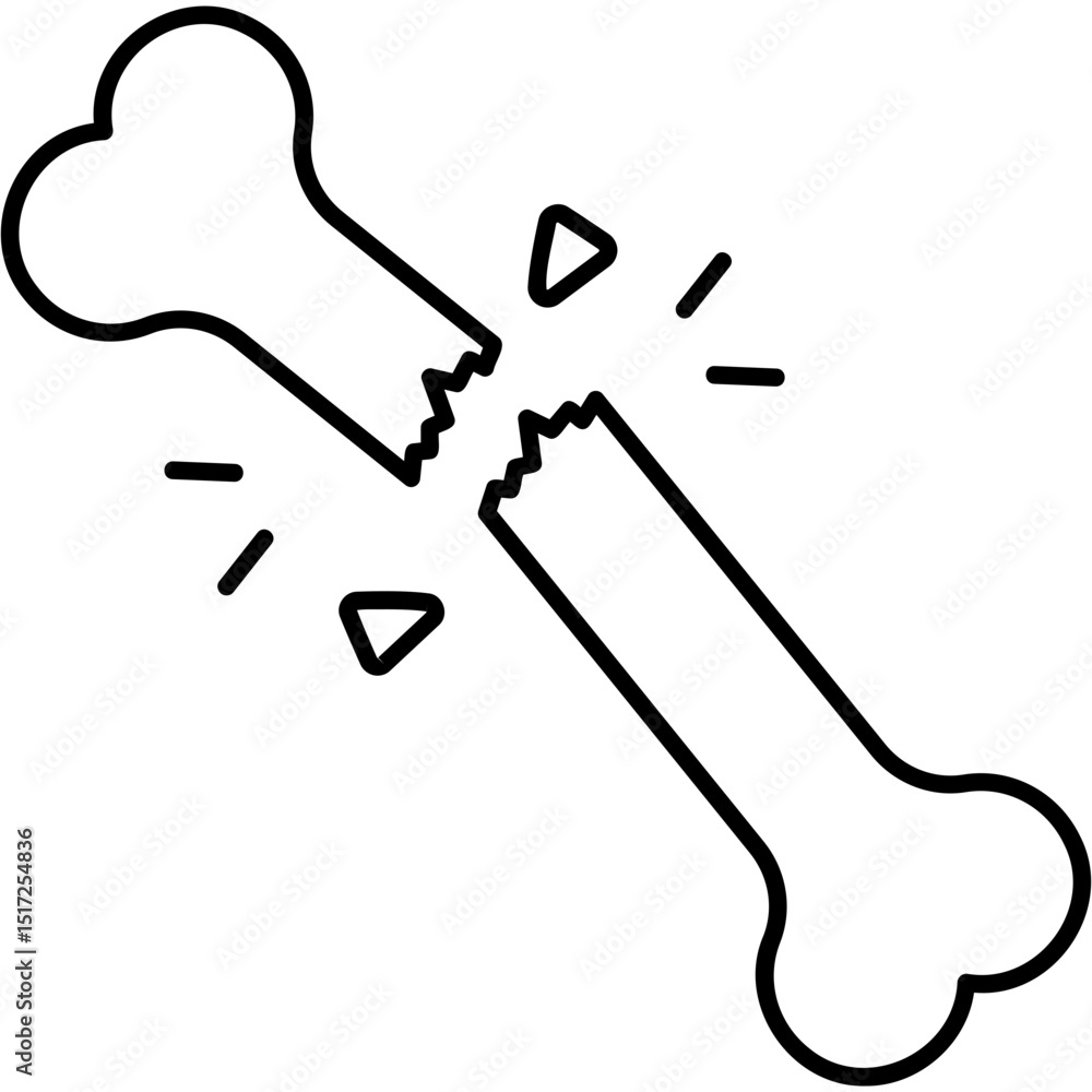 Obraz premium Broken Bone Icon