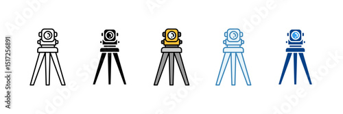 Surveying  Icon Set Multiple Style Collection