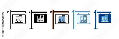 For Rent  Icon Set Multiple Style Collection