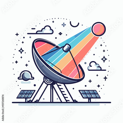 parabola vector illustration