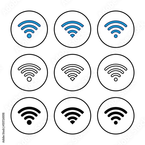 Wifi icon vector. signal vector icon. Wireless  icon vector