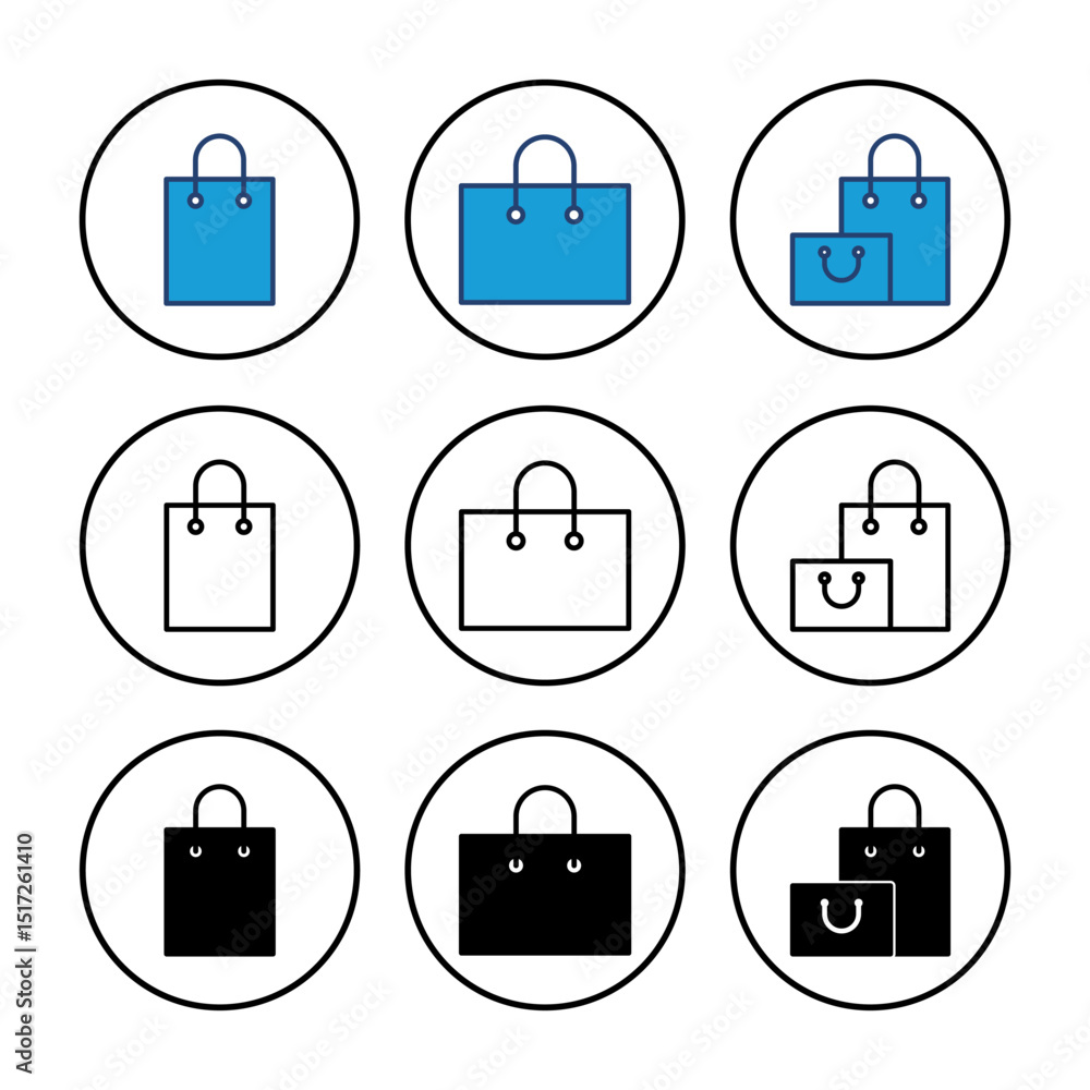 Shopping bag icon vector. shopping icon vector Shopping bag icon vector. shopping icon vector