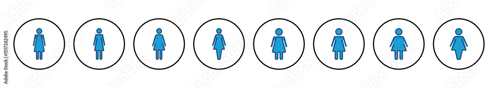 Fototapeta premium Female icon vector. woman icon vector