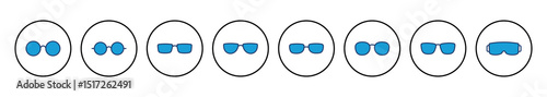 Glasses icon vector. Glasses vector icon