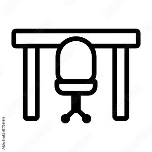 desk chair line icon
