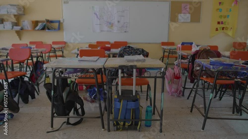 Saló de clases en una escuela pobre en México