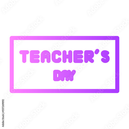 teachers day gradient icon