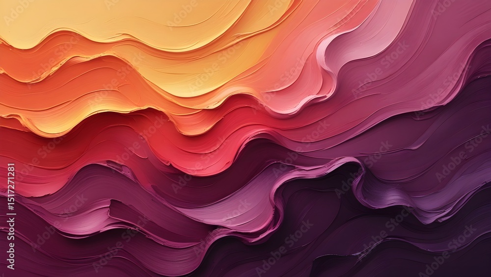 Obraz premium Sunset Impasto Glow