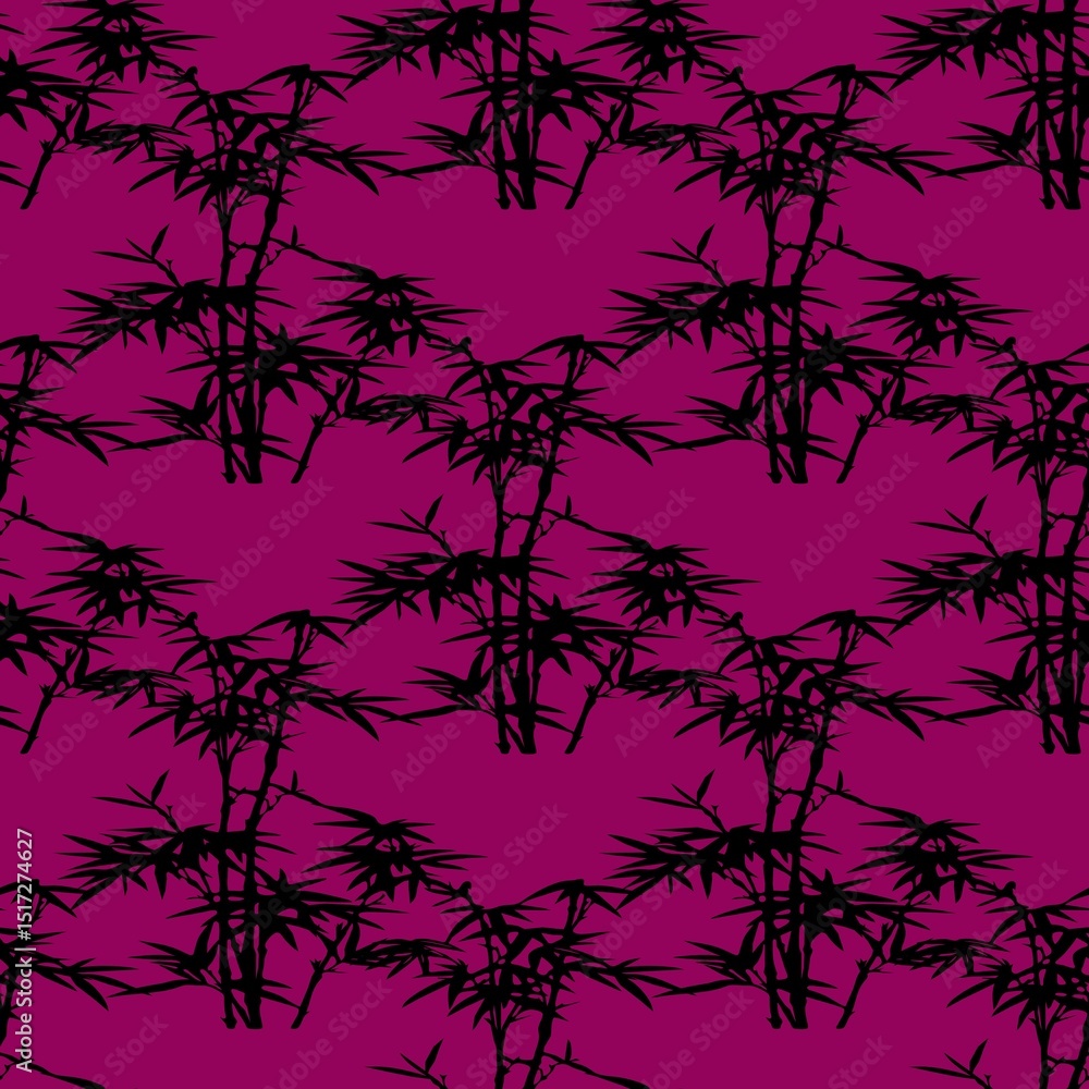 silhouette of a bamboo tree in seamless pattern silhouette of a bamboo tree in seamless pattern