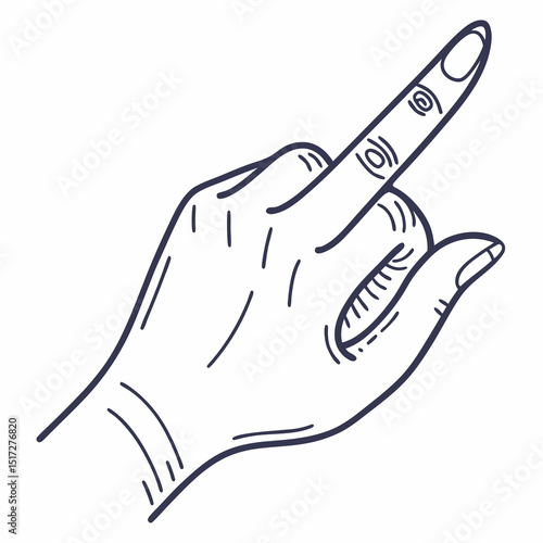 Finger Wart Icon in Flat Style Vector
