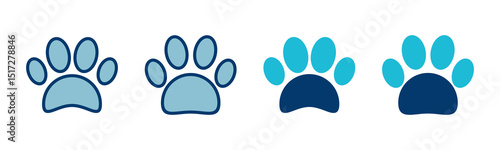 Paw icon vector isolated on white background. Paw Print icon