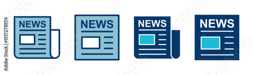 Newspaper icon vector isolated on white background. news paper icon vector