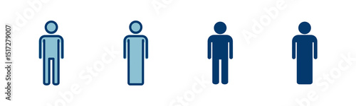 Man icon vector isolated on white background. male icon vector. human symbol