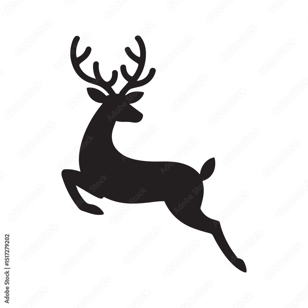 Fototapeta premium Deer Logo Design Vector, Deer Head Logo Design, Deer Silhouette design, Unique and Creative Deer Logo Design