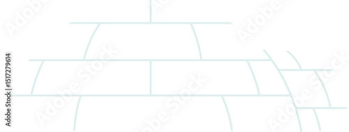 Igloo polar icy house vector illustration