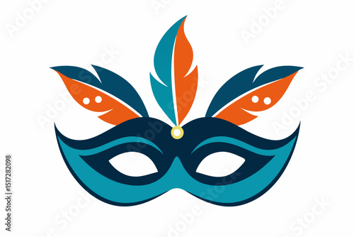 carnival mask on white background