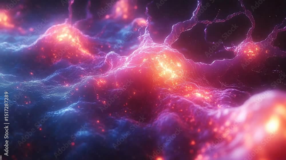 Colorful cosmic nebula with glowing energy waves Colorful cosmic nebula with glowing energy waves