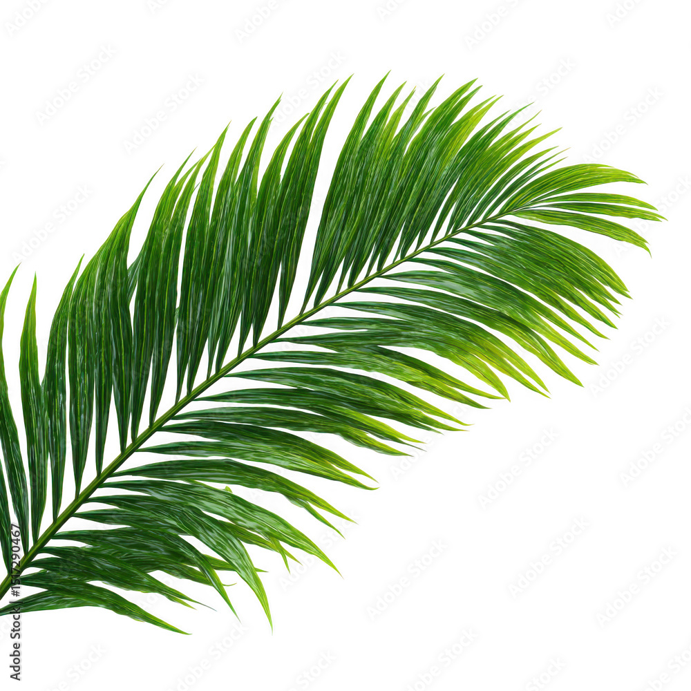 Single palm frond leaf isolated on transparent background Single palm frond leaf isolated on transparent background