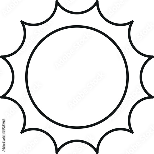 Sun black-and-white symbol sunny weather
