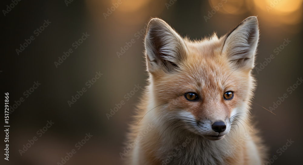 Fox Portrait in Nature Scene Fox Portrait in Nature Scene