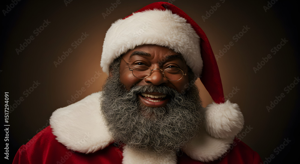 Santa Claus Man with Beard and Glasses Santa Claus Man with Beard and Glasses