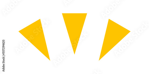 気付き　黄色　注目　アイコン　シンプル　ベクター　単体