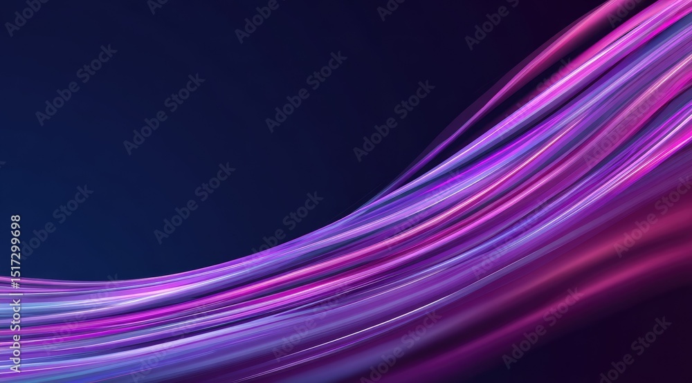 Abstract artwork featuring vibrant, flowing purple and pink streaks on a dark blue background, creating a dynamic, curved composition Abstract artwork featuring vibrant, flowing purple and pink streaks on a dark blue background, creating a dynamic, curved composition