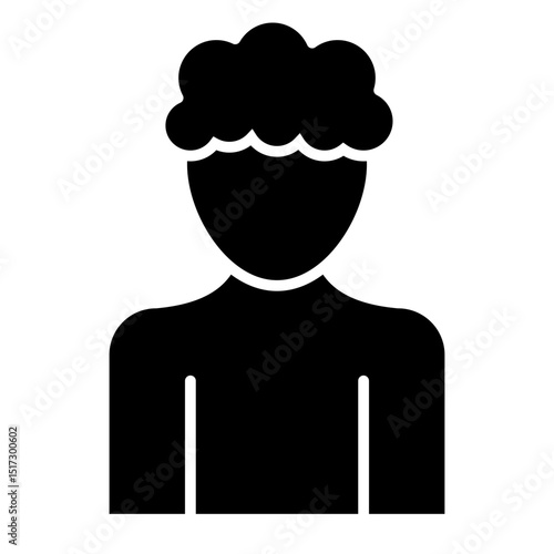men's hairstyles solid icon