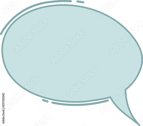 Blue blank Speech Bubble chat