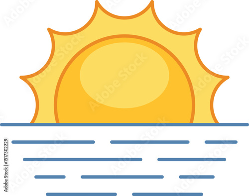 Sunny weather on sea forecasting