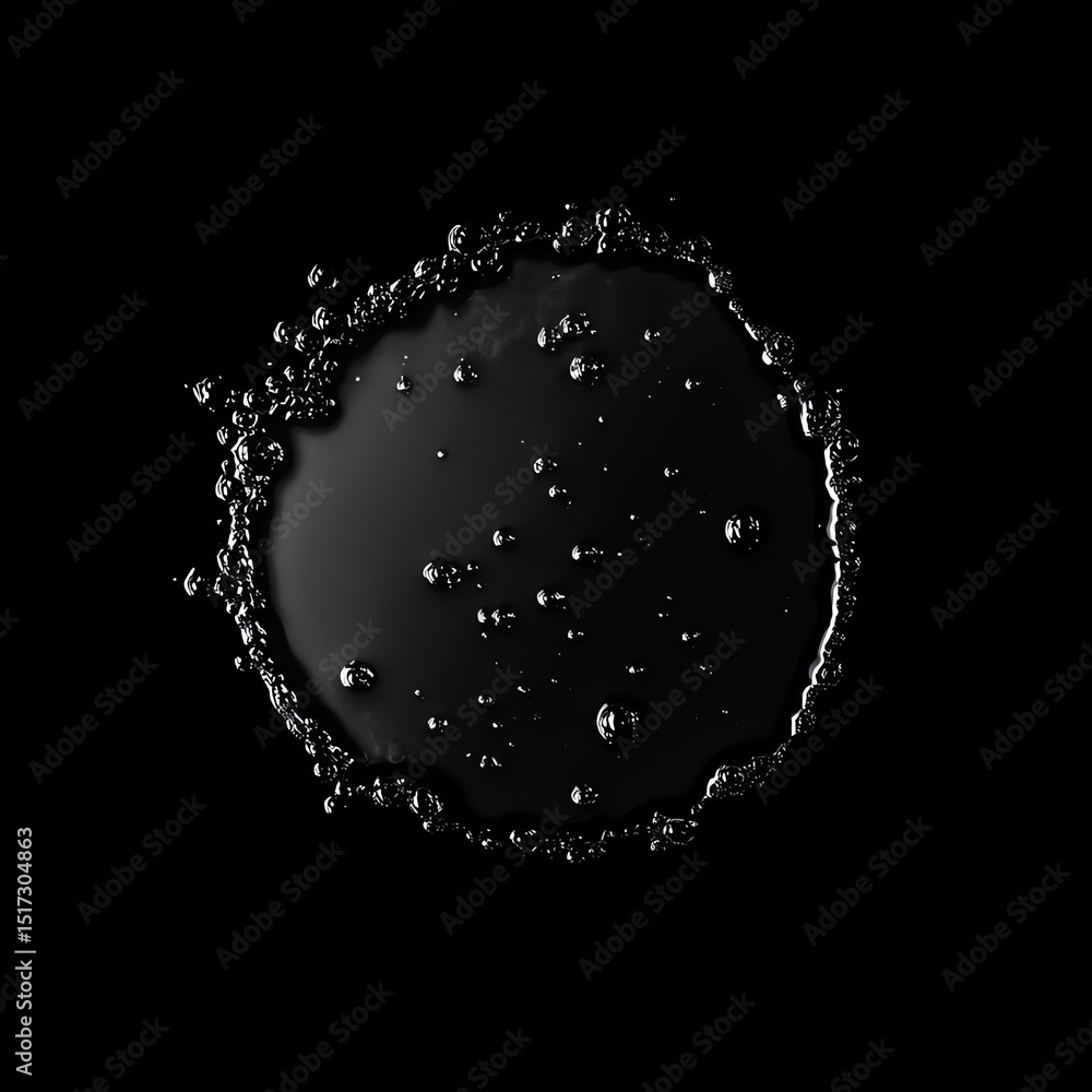 Obraz premium Dark Liquid Splashing Circle