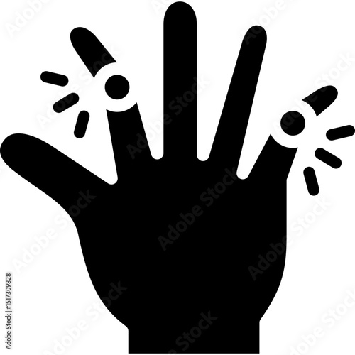 arthritis icon illustration design with solid
