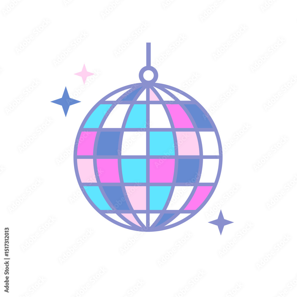 Disco ball icon.Isolated on white background Disco ball icon.Isolated on white background