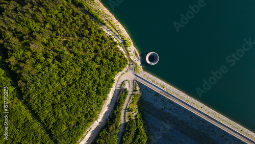 Top-Down View of Dam and Spillway
