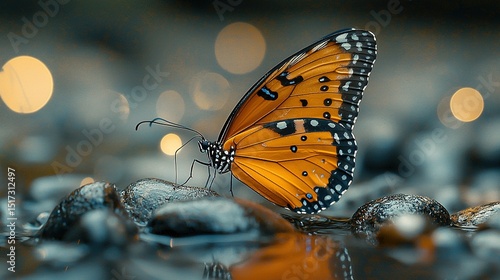 Beautiful monarch butterfly
