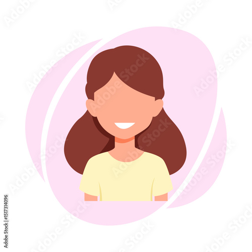 smile child character avatar flat vector
