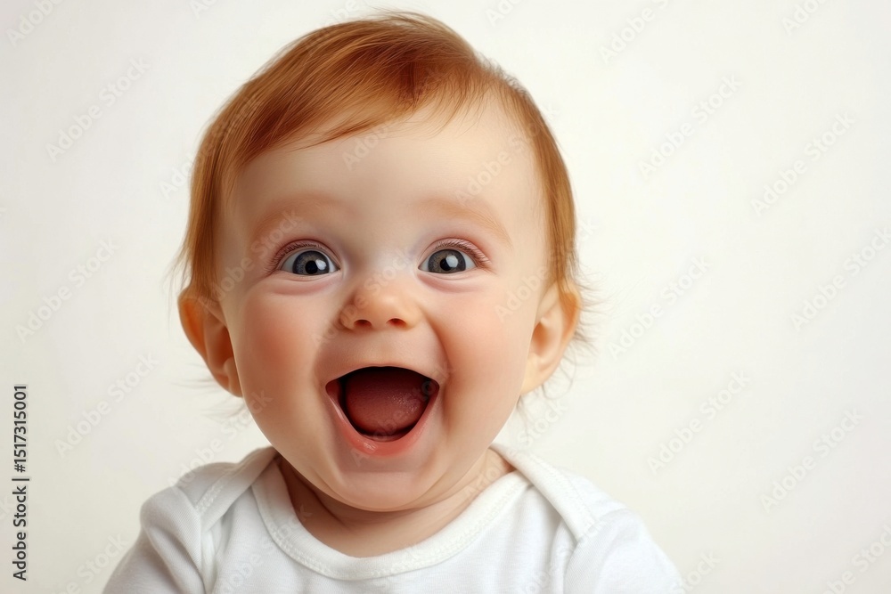 little boy laughing with white background little boy laughing with white background