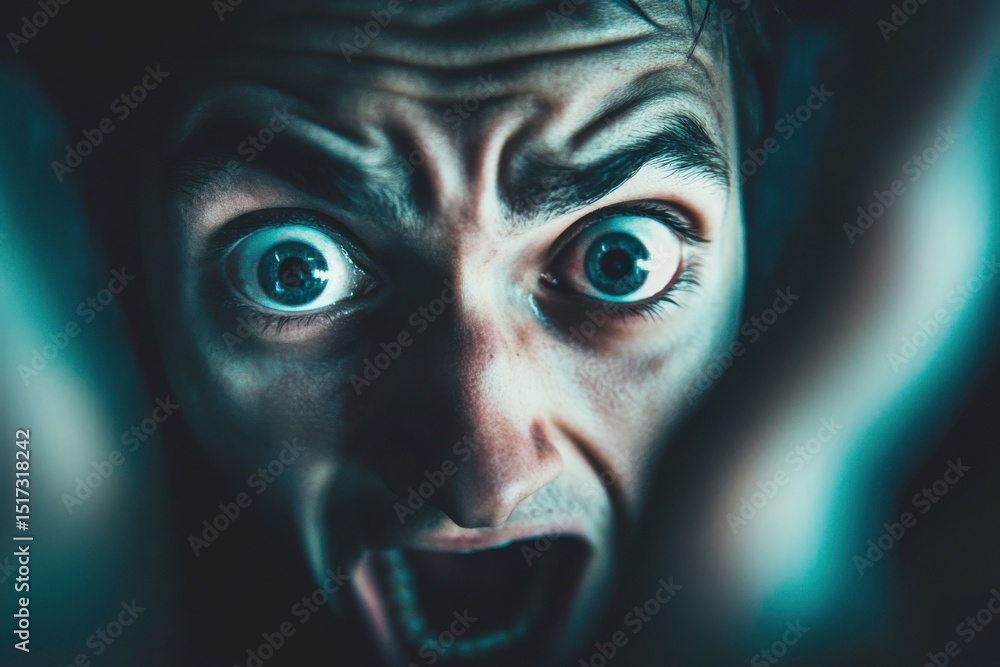 Fototapeta premium young man with scary face