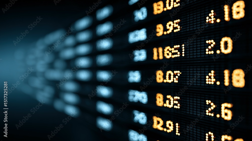 Digital display of financial data. Digital display of financial data.