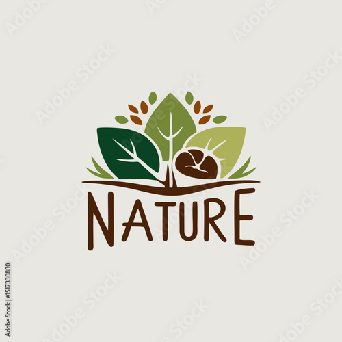 An artistic logo showcasing a spiral of fruits and vegetables, symbolizing the cycle of nature and organic growth.