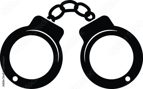 handcuffs crime vector icon