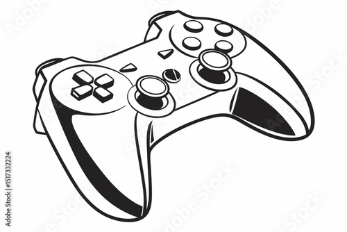 gamepad sihouette black vector