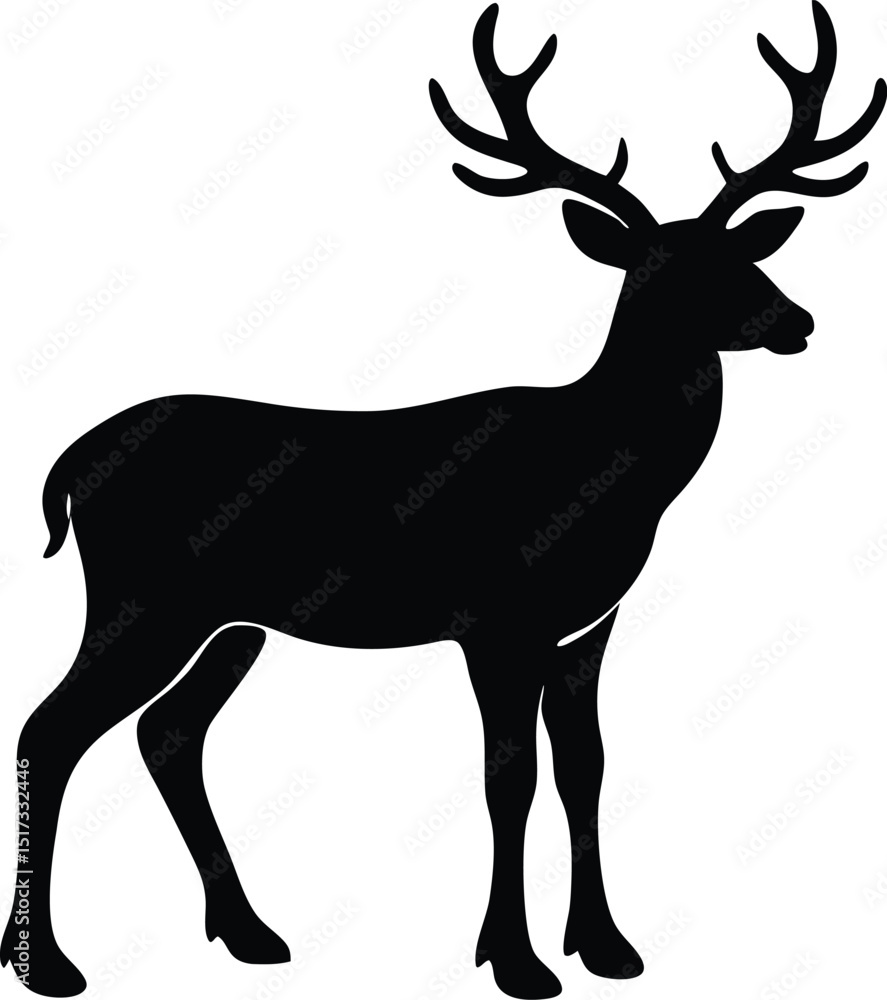 Fototapeta premium caribou or reindeer isolated vector